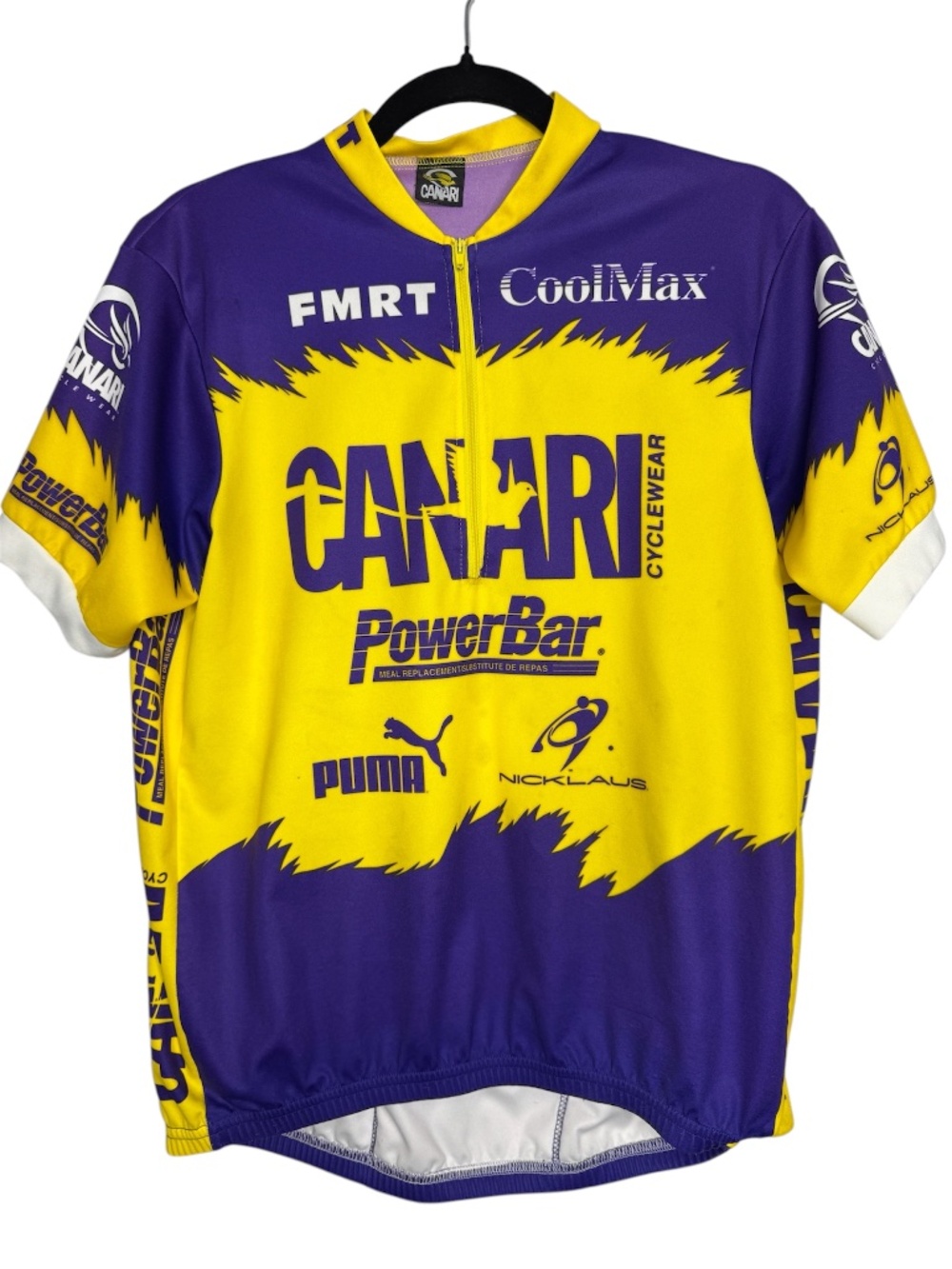 Men's colorful Cycling Canari jersey featuring promotional brandin size Medium